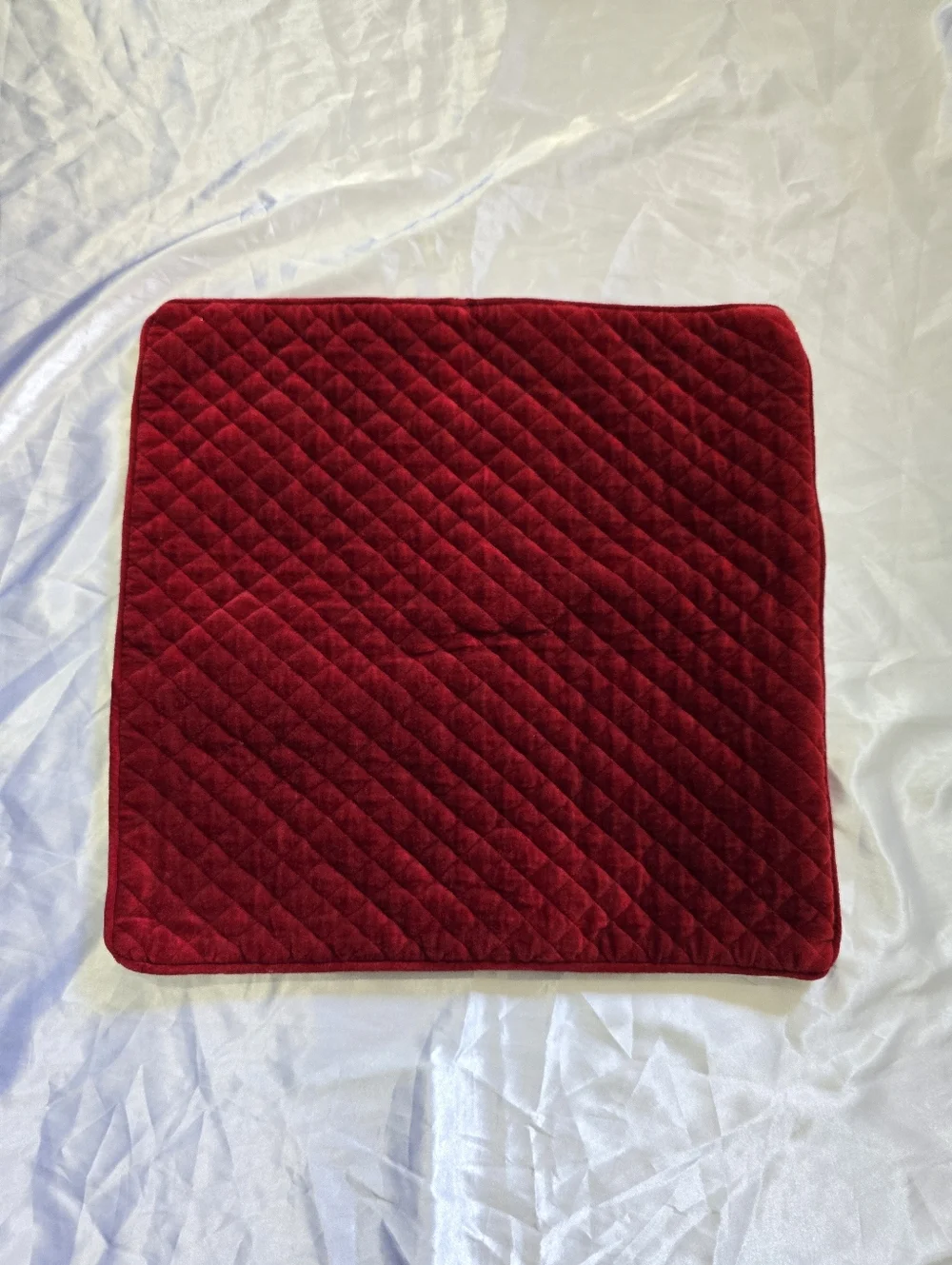 Ralph Lauren Home Velvet Throw Pillow Cover in Deep Red